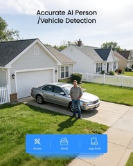 3K Lite Home Security Camera System with AI Human Vehicle Detection, 8CH DVR …