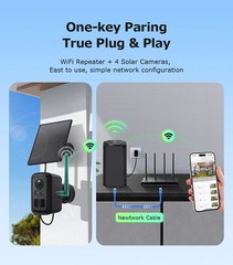 INQMEGA 5MP Wifi Solar Camera Kit Outdoor Wireless Security Surveillance Camera