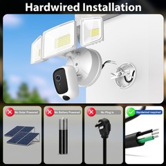 Hardwired Floodlight Camera Outdoor, 5500LM 2K HD Security Camera with Lights…