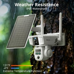Dragon Touch 4G Cellular Security Camera 4K, Wireless, SIM Card, Local Storage