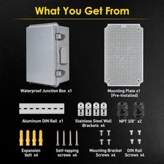 ABS Plastic Waterproof Ventilated Electrical Box Enclosure, IP65 Outdoor