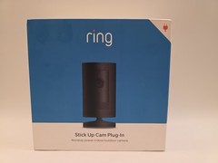Ring Stick Up Cam Plug-In | Weather-Resistant Outdoor/Indoor Camera – Black