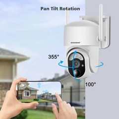 5MP 4G LTE Cellular Security Camera Solar – SIM Card, Wireless Outdoor No WiFi