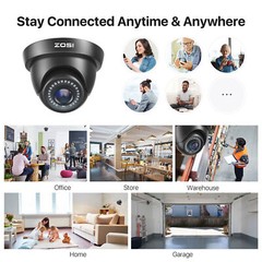 ZOSI 8CH 5MP Lite DVR 2MP Home Security Camera System 24/7 Remote IR Night CCTV