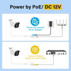 4K POE Security IP 8MP Camera Outdoor for NVR System Compatibility ONVIF Set