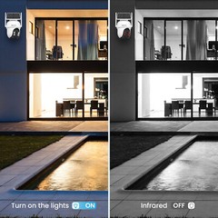 Security Camera System Wireless Outdoor Home Solar Battery 2 Way Audio IR Night