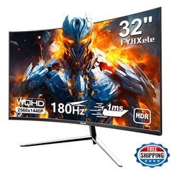 Xyrio 32″ Curved QHD 180Hz 1ms Gaming Monitor HDR FreeSync Eye Care Black