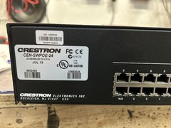 Crestron CEN-SWPOE-24 24-Port Managed PoE Switch Tested & Working w/Rack Mount