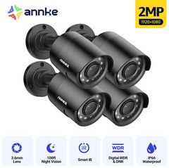 ANNKE 4pcs HD 1080P TVI Outdoor 2MP Security Camera Home Surveillance EXIR Night