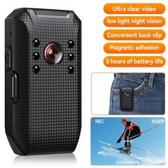 Body Camera 1080P Audio Video DVR IR Night Vision Cam HD with Free 64GB SD Card