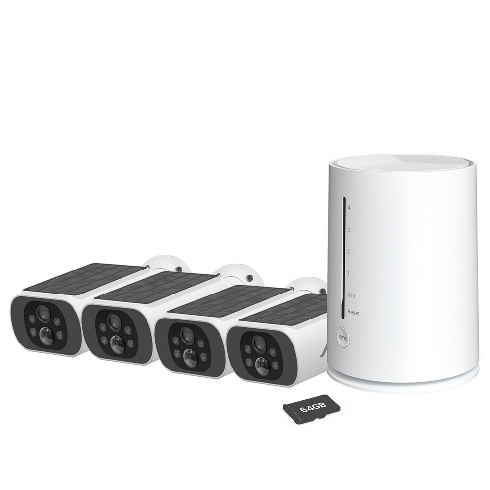 ARCCTV Outdoor Solar Security Camera 4MP System 5G Wifi Wireless Battery 4CH