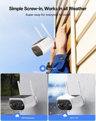 Solar Security Cameras Wireless Outdoor Home Security System 10CH NVR 4-Cameras