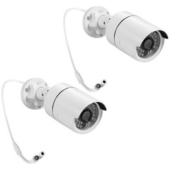 2PCS IP66 Dustproof Security Cameras 5MP Ultra HD Outdoor Continuous Monitoring