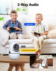 Indoor Camera WiFi Security Camera 360° Pan Tilt Baby Pet Monitor Night Vision