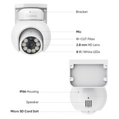 SANNCE 8CH 4K NVR 8MP POE Security Camera System PT Auto Tracking Two Way Audio