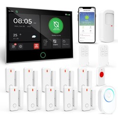 Home Security System, Alarm System for Home Security, 16-Pcs Kit WiFi/GSM SMS