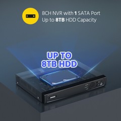 ANNKE Ultra HD 12MP POE Security 8CH NVR Video Recorder HDMI Remote APP H.265+
