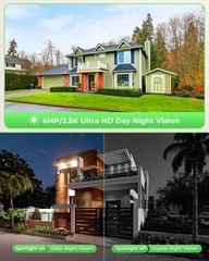 2K Solar PTZ Wireless Security Camera System Outdoor 10CH 10″ Monitor NVR 500G