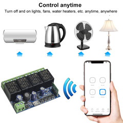 Ewelink Wifi Wireless Smart Relay Module USB 5V 4 Channel Inching Self-Lock Latc