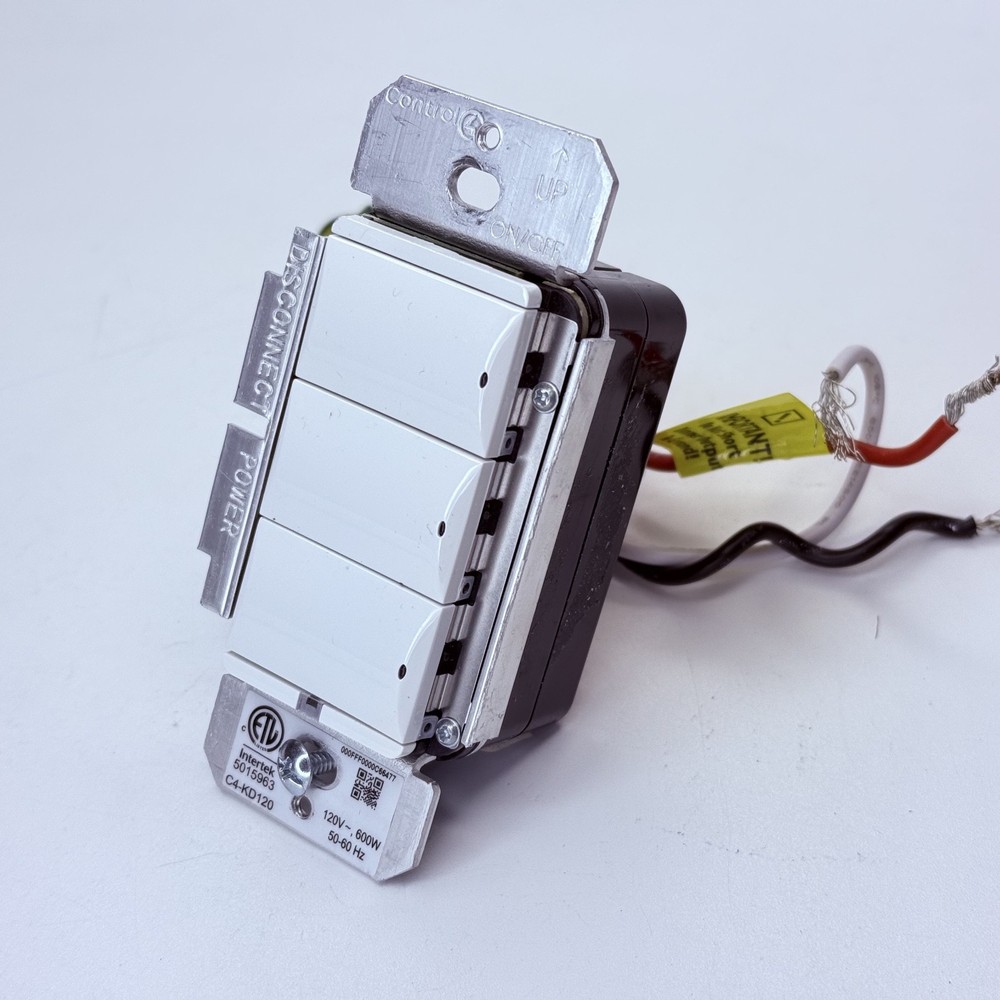 Control 4 Control4 C4-KD120-WH Keypad Dimmer Adaptive Wireless White – 3 Button