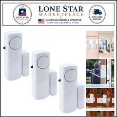 Easy-Mount 90dB Door Window Security Alarm – 3 Pack for Home and Office