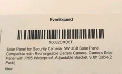 EverExceed Outdoor Camera 5W Micro USB Solar Panel W/ USB C Adapter 2 Pack