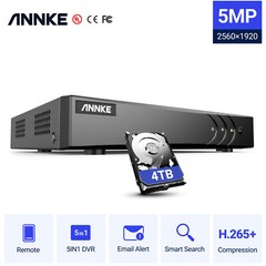 ANNKE 32CH/16CH/8CH 5MP Lite H.265+ DVR Video Surveillance Security Recorder