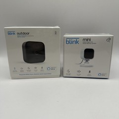 Lot Of 2 NEW Blink Security Cameras: Outdoor BCM00400U & Mini Indoor BCM00300U