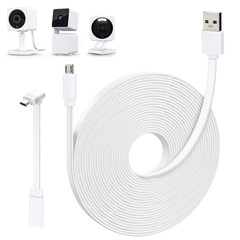25FT Power Extension Cable Compatible with WYZE Cam OG, Cam V4/V3/V3 Pro, Cam Pa