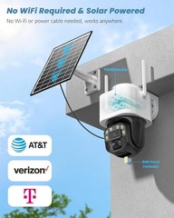 4G LTE Cellular Solar Security Cameras Wireless Outdoor, No WiFi Security Cam…