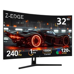 Z-Edge 32″ Curved Gaming Monitor FHD 1080P 240Hz 1ms 1500R MPRT Display