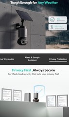 4Cam Kit 8MP Cameras Surveillance Exterieur No Monthly Fee 4K Color Night Vision