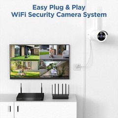 Wireless Security Camera System Outdoor Home 3MP 8CH With 1TB Hard Drive WiFi HD