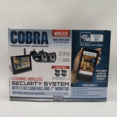 COBRA 4 Channel Wireless Surveillance System Brand New Open Box Free Shipping