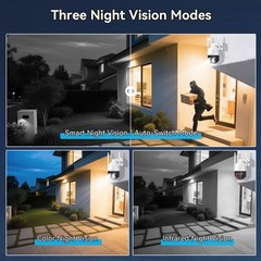 5MP Smart Home Security Camera System 10CH NVR WiFi Alexa Human Detection 1TB