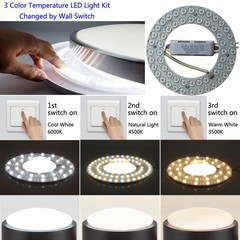 OLYMSTAR 36W LED Light Kit Panel for Ceiling Fan Flush 7″ in Diameter, Clear