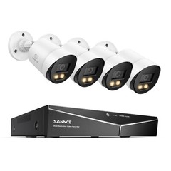 SANNCE 5MP 8CH DVR Color Night Vision CCTV 1080P Security Camera System Outdoor