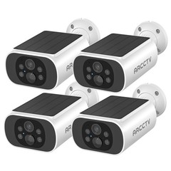 ARCCTV 4 PACK Wireless Security Camera Outdoor Solar Battery Powered Home IP65