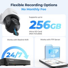 Reolink 4K Dual-Lens PoE Security Camera System 16CH NVR 6X Zoom 24/7 Recording
