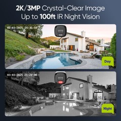 SANNCE 8CH 6MP NVR 2K 3MP POE Security Camera System Audio Recording IP Network