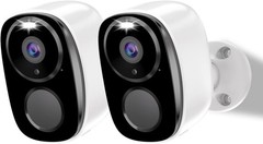 2PACK 2.4G Wifi Outdoor Security Camera Night Vision Wireless 1080P Battary