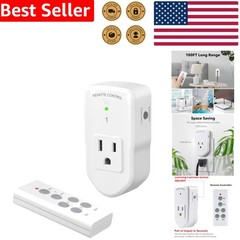 Power Outlet Wireless Control Reliable Instant Switch for Lights Fans 120V 1200W