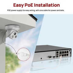10pc Vikylin 4K 8MP Security IP Camera Turret IR 30m MIC POE CCTV NDAA compliant