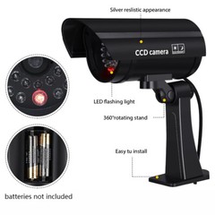 Surveillance Security Flashing LED Light CCTV Dummy Camera Fake Monitor IP54