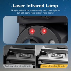 4G Wireless Security Camera Two Lens 360 2K Solar Panel 24/7 Recording 36X Zoom
