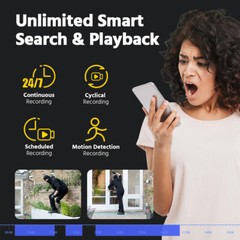 ANNKE 8CH NVR 12MP PoE Security Camera System Color Night Audio Recording H.265+