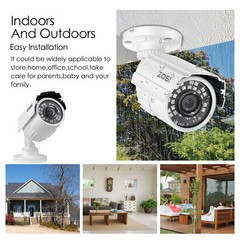 ZOSI 2MP 1080P 4in1 Security Camera Wired Home CCTV Camera Night Vision Outdoor
