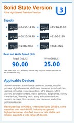 128GB-C10 Solid State Version U3 Memory Card TF Card for Video Recording Devices