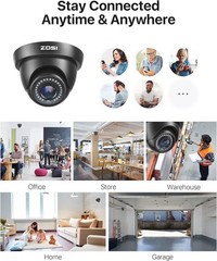 4 Pack 1080P 1920TVL HD-TVI Dome Cameras,Night Vision,2MP Indoor Outdoor Home…