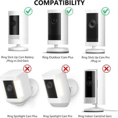 2 Pack Ring Camera Wall Mount Ring Stick Up Cam Battery Plug in 3rd Gen